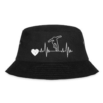 Skateboard Skaten Skateboarding Skate-Fan Skater - Bucket Hat - Schwarz - Vorne - Lela (165cm)