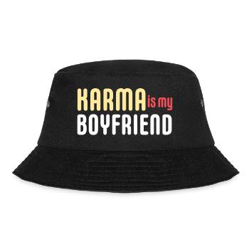 KARMA IS MY BOYFRIEND - Bucket Hat - black - Front - Lela (165cm)