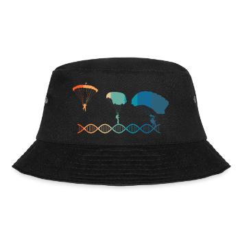 Fallschirme sind Teil meiner DNA - Bucket Hat - Schwarz - Vorne - Lela (165cm)