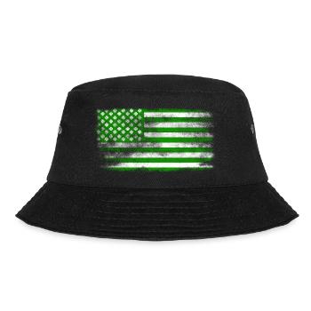 Drapeau de la Saint-Patrick irlandais américain lavé - Bob - noir - Devant - Lela (165cm)