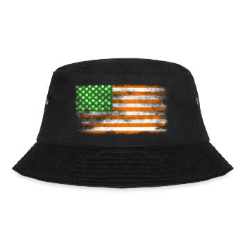 Drapeau de la Saint-Patrick irlandais américain lavé - Bob - noir - Devant - Lela (165cm)