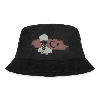 Atatürk Turkey Flagge Mustafa Kemal Silhouette - Bucket Hat - Schwarz - Vorne - Lela (165cm)