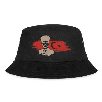 Atatürk Turkey Flagge Mustafa Kemal Silhouette - Bucket Hat - Schwarz - Vorne - Lela (165cm)