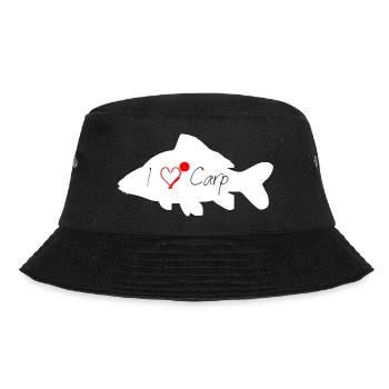 I love Carp white transparent - Bucket Hat - black - Front - Lela (165cm)