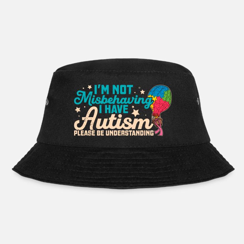 Luftballon Autist Autism thing Puzzleteil - Bucket Hat - Schwarz