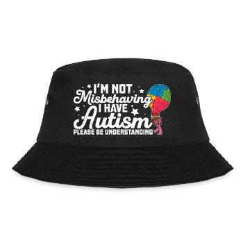 Luftballon Autist Autism thing Puzzleteil - Bucket Hat - Schwarz - Vorne - Lela (165cm)