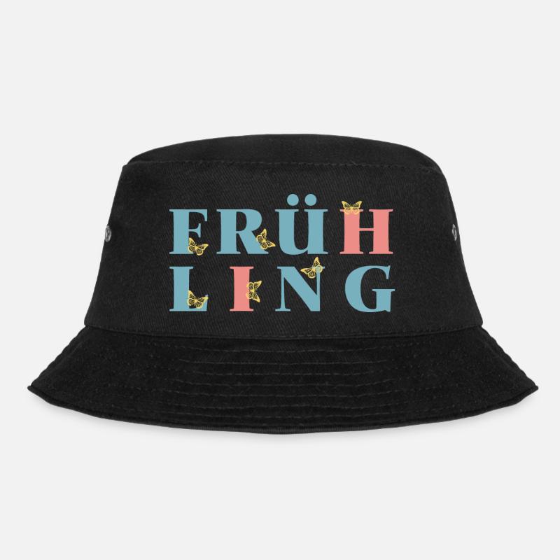 Hol Dir den Frühling nach Hause - Endlich Frühling - Bucket Hat - Schwarz