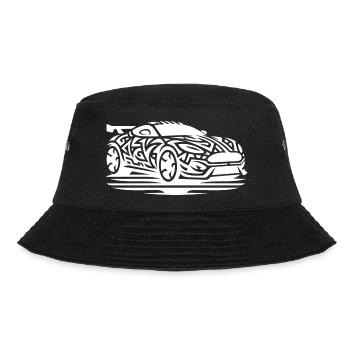 Voiture de sport cool racée dans le style de tatouage tribal - Bob - noir - Devant - Lela (165cm)