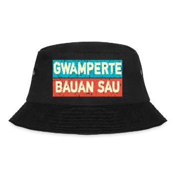 Bayerisch lustig - Bucket Hat - Schwarz - Vorne - Lela (165cm)