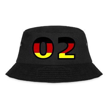 2 Zahl Deutschland Trikot - Bucket Hat - Schwarz - Vorne - Lela (165cm)