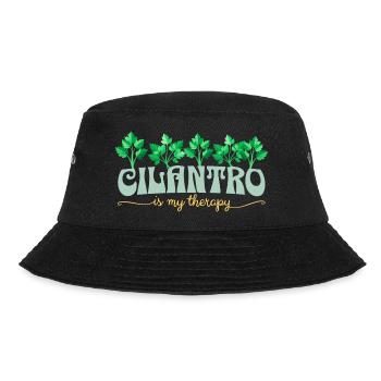 Cilantro is my therapy I love cilantro - Bucket Hat - black - Front - Lela (165cm)
