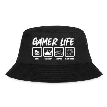 Gamer Life Emblem Tee - Bucket Hat - black - Front - Lela (165cm)