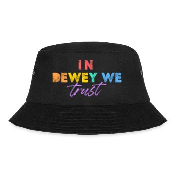 In Dewey We Trust Library Aide Book Reading - Bucket Hat - Schwarz - Vorne - Lela (165cm)