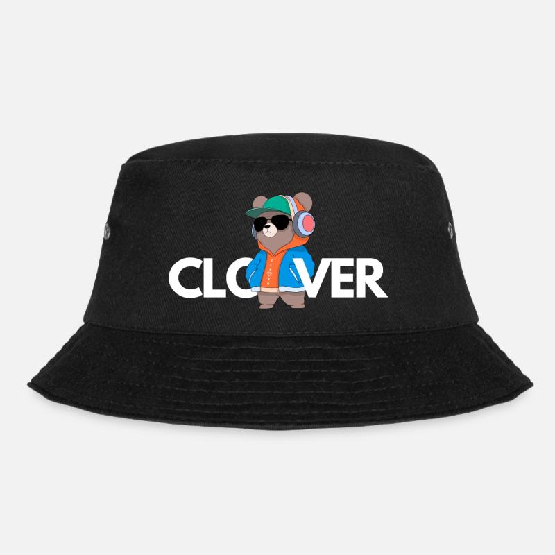 Clover teddy White Edition - Bucket Hat - Schwarz