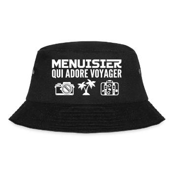 Reisende & Schreiner: Leidenschaft & Entdeckung - Bucket Hat - Schwarz - Vorne - Lela (165cm)