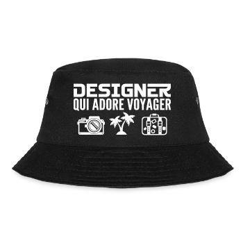 Travelers & Designers: Passion & Discovery - Bucket Hat - black - Front - Lela (165cm)