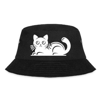 Cute Cat Drawing - Bucket Hat - black - Front - Lela (165cm)