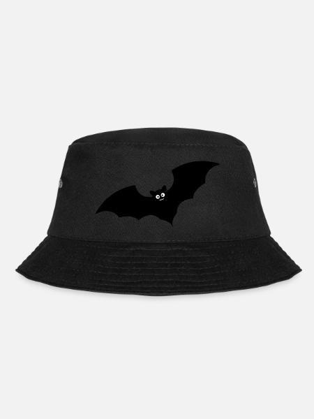 fledermaus - Bucket Hat - Schwarz