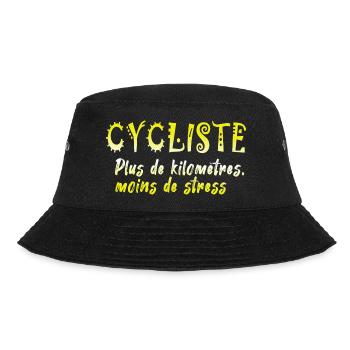 Fahrrad Fahrrad Fahrrad Fahrrad Biker MTB 2 - Bucket Hat - Schwarz - Vorne - Lela (165cm)