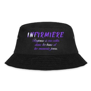 KRANKENSCHWESTER KRANKENSCHWESTER DOKTOR HUMOR DRÖLES 7 - Bucket Hat - Schwarz - Vorne - Lela (165cm)