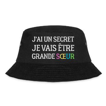 I have a secret, I'm going to be a big sister - Bucket Hat - black - Front - Lela (165cm)