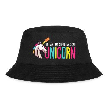 Super Magical Unicorn - Bucket Hat - black - Front - Lela (165cm)