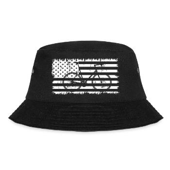 Bicycle American Flag - Bucket Hat - black - Front - Lela (165cm)