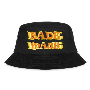 Bademaus Eis baden schwimmen Freibad Urlaub Somme - Bucket Hat - Schwarz - Vorne - Lela (165cm)