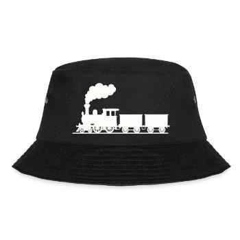 Dampflokomotive - Bucket Hat - Schwarz - Vorne - Lela (165cm)