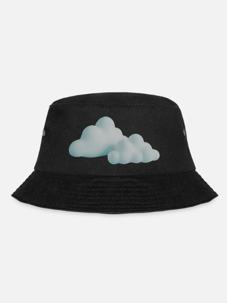 Wolkendesign Sonnenuntergangsfarben - Bucket Hat - Schwarz