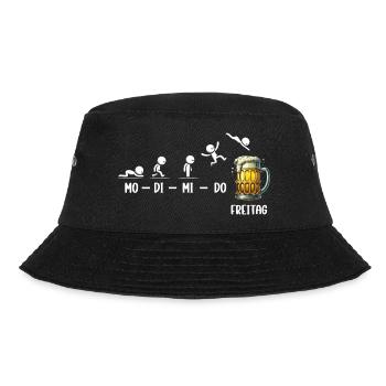 Freitag Wochenende Bierliebhaber Biertrinker - Bucket Hat - Schwarz - Vorne - Lela (165cm)