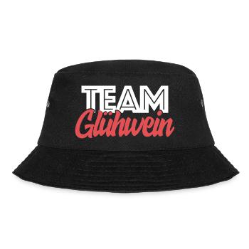 Team Glühwein Weihnachtsmarkt Weihnachten Spruch - Bucket Hat - Schwarz - Vorne - Lela (165cm)