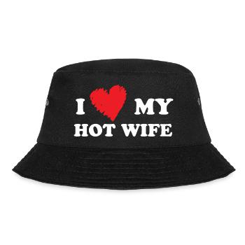 I love my hot wife - Bucket Hat - black - Front - Lela (165cm)