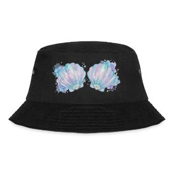 Meerjungfrau Karneval Kostüm Damen Fasching  - Bucket Hat - Schwarz - Vorne - Lela (165cm)