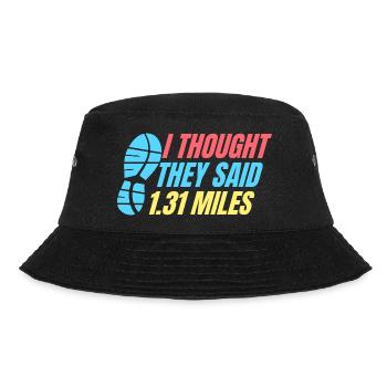Running Run They Said 1.31 Miles Marathon Runner - Bucket Hat - Schwarz - Vorne - Lela (165cm)