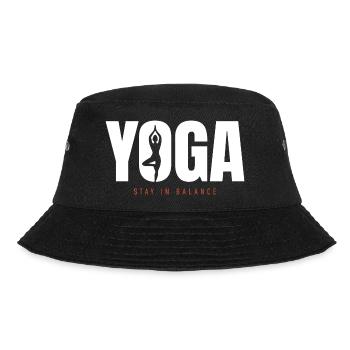 Yoga Balance – Stay in Balance Motivation - Bucket Hat - black - Front - Lela (165cm)