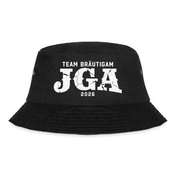 Team Bräutigam JGA 2026 Junggesellenabschied - Bucket Hat - Schwarz - Vorne - Lela (165cm)