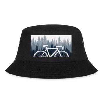Fahrrad Wald Natur Mountainbike - Bucket Hat - Schwarz - Vorne - Lela (165cm)