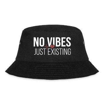 No Vibes - Bucket Hat - Schwarz - Vorne - Lela (165cm)
