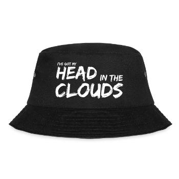 Head in the Clouds White by Daydreamers - Bucket Hat - black - Front - Lela (165cm)