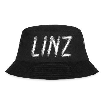 Linz, Österreich – Typografie der Pinselstrichstadt - Bucket Hat - Schwarz - Vorne - Lela (165cm)