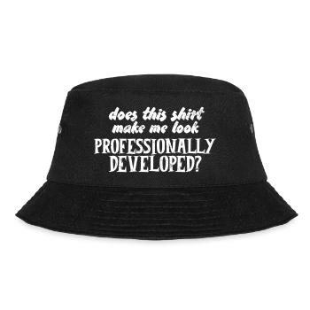 Lässt mich das professionell entwickelt aussehen? - Bucket Hat - Schwarz - Vorne - Lela (165cm)
