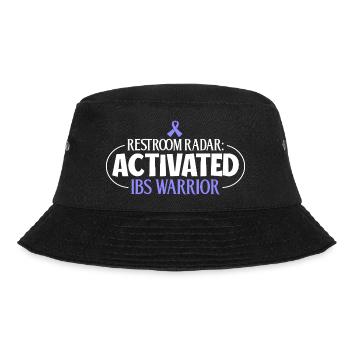 Reizdarm Humor - WC Radar aktiv - Bucket Hat - Schwarz - Vorne