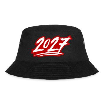 2027 Jahreszahl - Bucket Hat - Schwarz - Vorne