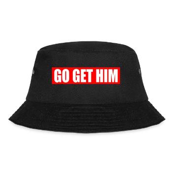 Go get him - Bucket Hat - Schwarz - Vorne - Lela (165cm)