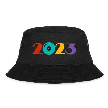 Musik DJ Vinyl Schallplatte Party 2023 - Bucket Hat - Schwarz - Vorne - Lela (165cm)