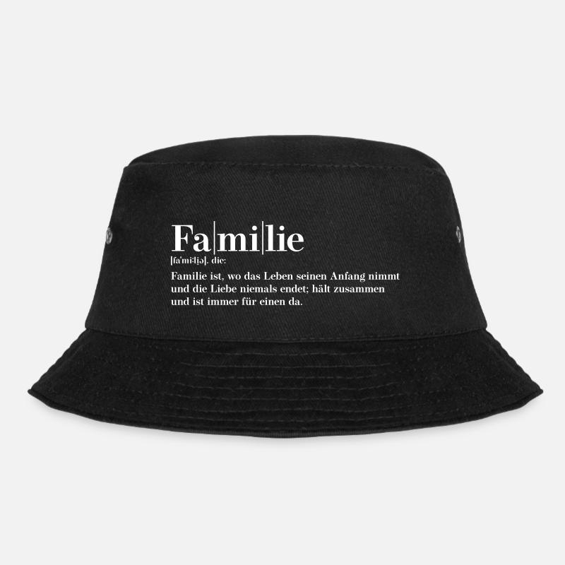 Familie Definition - Bucket Hat - Schwarz