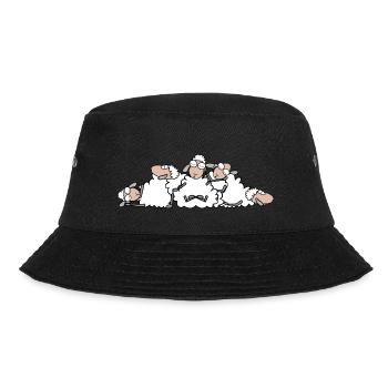schlafende Schafe - Bucket Hat - Schwarz - Vorne - Lela (165cm)