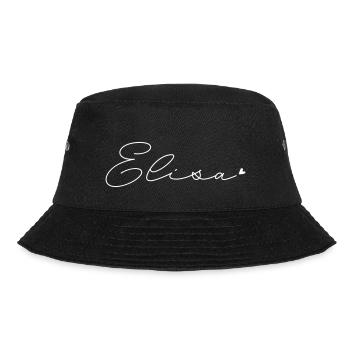 Name Elisa - Bucket Hat - Schwarz - Vorne - Lela (165cm)