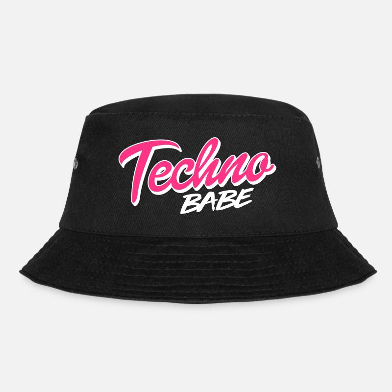 Techno Babe - Bucket Hat - Schwarz